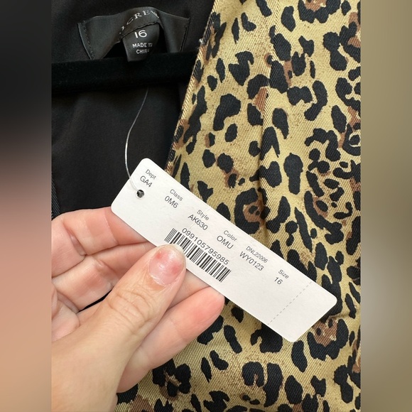J. Crew Re-Imagined Chetah Leopard Print V-Neck Sheath Dress Size 16 NWT AK630 - Picture 12 of 15